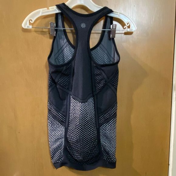 Athleta Fastest Track Ruched Polka Dot Tank Top SZ XS - Picture 4 of 9
